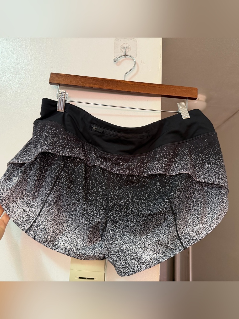 lululemon athletica Black & Silver Speckled Athletic Skort